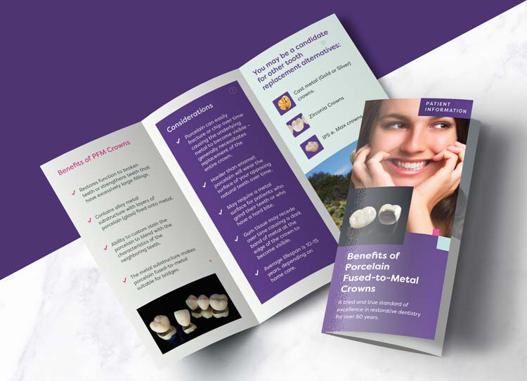 PFM Crowns - Patient Marketing Brochure