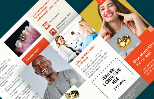 Customize and print dental brochures